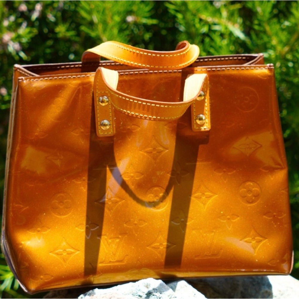 LOUIS VUITTON Copper Vernis TOTE BAG EUC